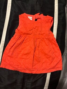 Gymboree Coral Eyelet Sleeveless 2 piece set - top and white pants